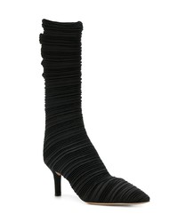 Черные кожаные полусапоги от Casadei