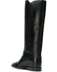 Черные кожаные полусапоги от Isabel Marant