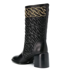 Черные кожаные полусапоги от Casadei