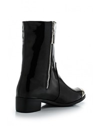 Черные кожаные полусапоги от Daze