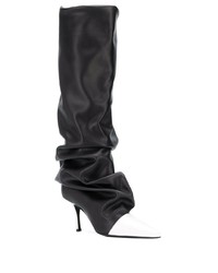 Черные кожаные полусапоги от Marc Ellis