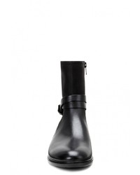 Черные кожаные полусапоги от Ecco