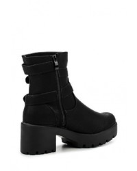 Черные кожаные полусапоги от Elche