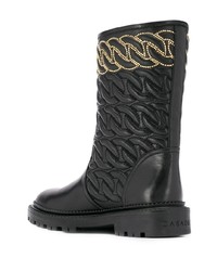 Черные кожаные полусапоги от Casadei