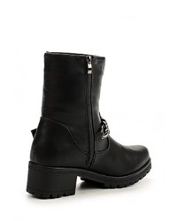 Черные кожаные полусапоги от Enjoin'