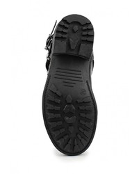 Черные кожаные полусапоги от Flyfor