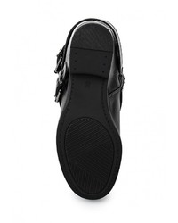 Черные кожаные полусапоги от Flyfor