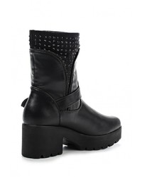 Черные кожаные полусапоги от Francesco Milano