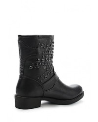 Черные кожаные полусапоги от Francesco Milano