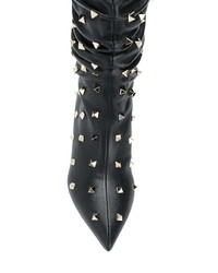 Черные кожаные полусапоги от Valentino