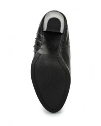 Черные кожаные полусапоги от Gioia