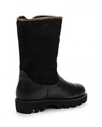 Черные кожаные полусапоги от Graciana