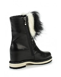 Черные кожаные полусапоги от Grand Style