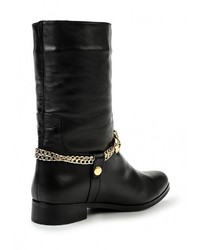 Черные кожаные полусапоги от Grand Style