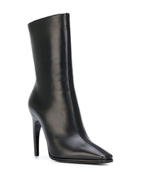 Черные кожаные полусапоги от Versace