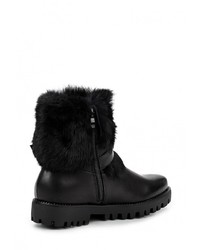 Черные кожаные полусапоги от Ideal