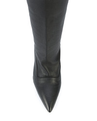 Черные кожаные полусапоги от Paul Andrew