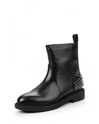 Черные кожаные полусапоги от Just Couture