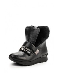 Черные кожаные полусапоги от Just Couture