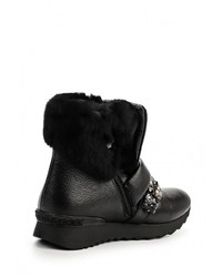 Черные кожаные полусапоги от Just Couture