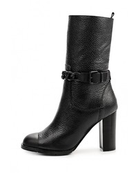 Черные кожаные полусапоги от Just Couture