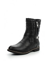 Черные кожаные полусапоги от Keddo