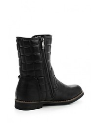 Черные кожаные полусапоги от Keddo