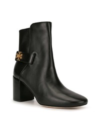 Черные кожаные полусапоги от Tory Burch