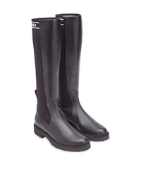 Черные кожаные полусапоги от Fendi