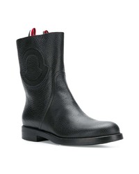 Черные кожаные полусапоги от Moncler