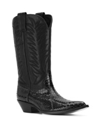 Черные кожаные полусапоги от Sonora