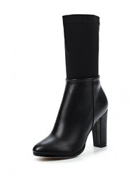 Черные кожаные полусапоги от LOST INK