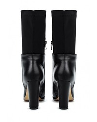 Черные кожаные полусапоги от LOST INK