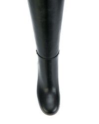 Черные кожаные полусапоги от Valentino