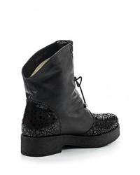 Черные кожаные полусапоги от Mabu