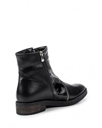 Черные кожаные полусапоги от Mabu