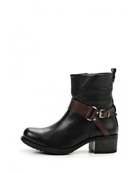 Черные кожаные полусапоги от Mamma Mia