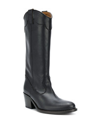 Черные кожаные полусапоги от Via Roma 15