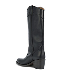 Черные кожаные полусапоги от Via Roma 15