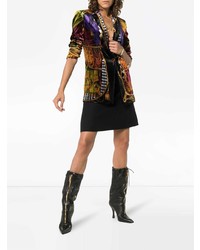 Черные кожаные полусапоги от Versace