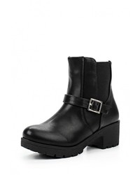 Черные кожаные полусапоги от Mimoda