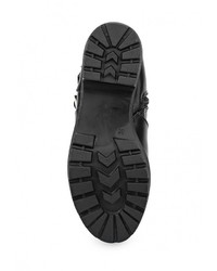 Черные кожаные полусапоги от Mimoda