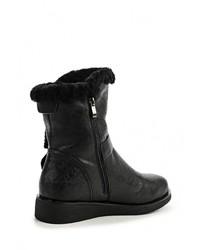 Черные кожаные полусапоги от Nobbaro