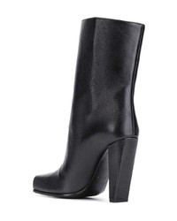 Черные кожаные полусапоги от Poiret