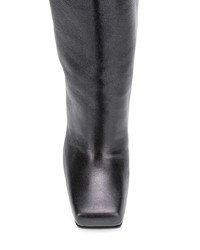 Черные кожаные полусапоги от Poiret