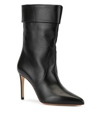 Черные кожаные полусапоги от Francesco Russo