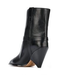 Черные кожаные полусапоги от Isabel Marant