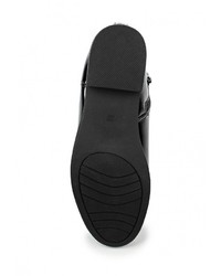 Черные кожаные полусапоги от Queen Vivi