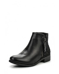 Черные кожаные полусапоги от Queen Vivi