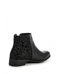 Черные кожаные полусапоги от Queen Vivi